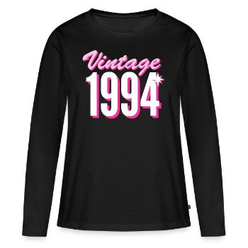 1994 Vintage Year Vintage Gift Idea Retro - Women's Premium Organic Long Sleeve Shirt - black - Front - Julia (174cm)