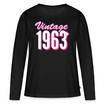 1963 Vintage Year Vintage Gift Idea Retro - Women's Premium Organic Long Sleeve Shirt - black - Front - Julia (174cm)