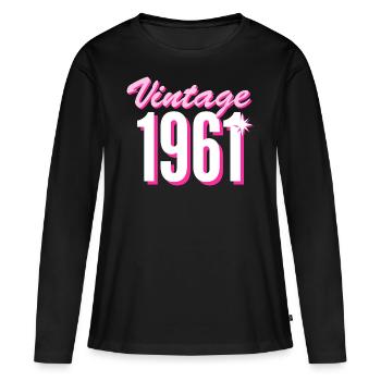 1961 Vintage Year Vintage Gift Idea Retro - Women's Premium Organic Long Sleeve Shirt - black - Front - Julia (174cm)