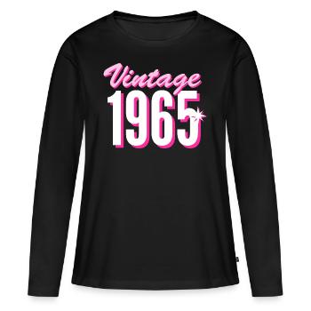 1965 Vintage Year Vintage Gift Idea Retro - Women's Premium Organic Long Sleeve Shirt - black - Front - Julia (174cm)