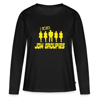 J’adore SB Groupies SB Tuner - T-shirt manches longues Premium bio Femme - noir - Devant - Julia (174cm)