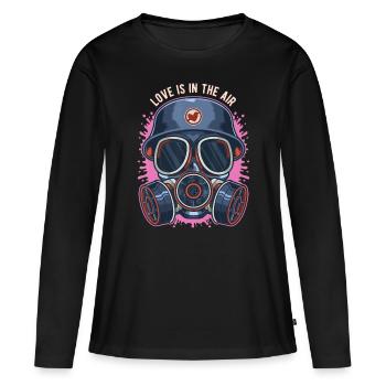 Love Is In The Air Anti Valentines Day idea Gas Ma - T-shirt manches longues Premium bio Femme - noir - Devant - Julia (174cm)