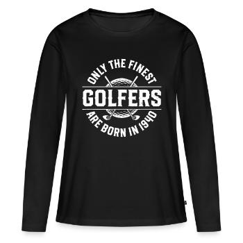 83 Year Old Golfer: Golfing Golf 1940 83rd Birthda - Women's Premium Organic Long Sleeve Shirt - black - Front - Julia (174cm)