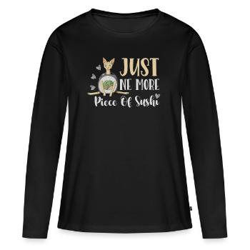 Seulement un morceau de rouleau de sushi japonais - T-shirt manches longues Premium bio Femme - noir - Devant - Julia (174cm)