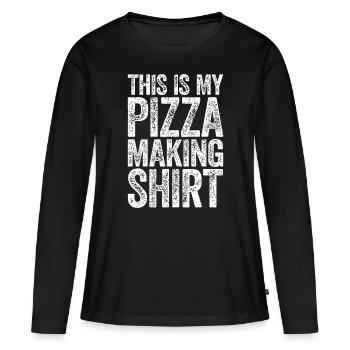 This Is My Pizza Making idea Food Loverthis is my - Women's Premium Organic Long Sleeve Shirt - black - Front - Julia (174cm)