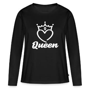 Queen - Women's Premium Organic Long Sleeve Shirt - black - Front - Julia (174cm)