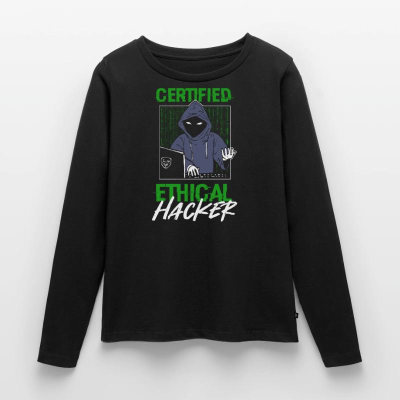 Certified Ethical Hacker Hacking Network Developer Frauen Premium Bio Langarmshirt