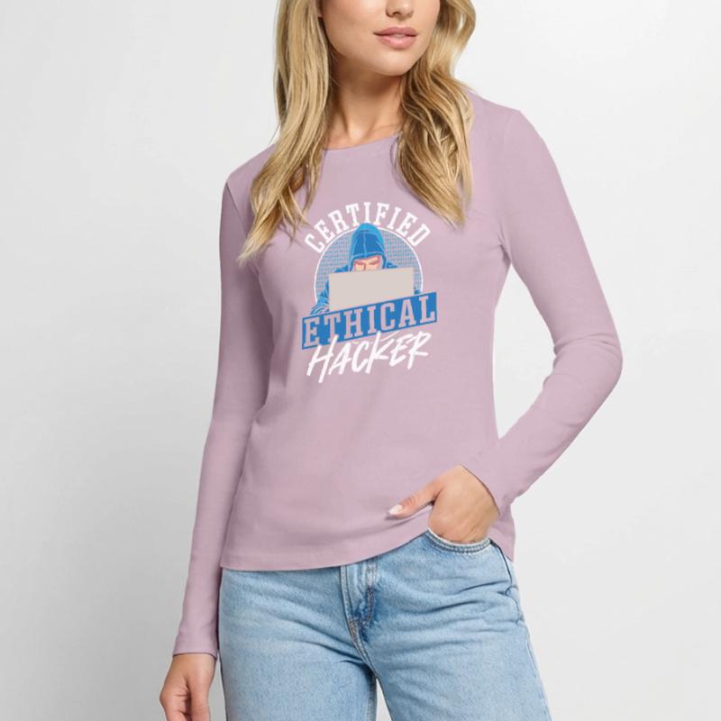 Certified Ethical Hacker Hacking Network Developer Frauen Premium Bio Langarmshirt
