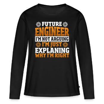 Future Engineer Mechanical Engineering Mechanical - Women's Premium Organic Long Sleeve Shirt - black - Front - Julia (174cm)