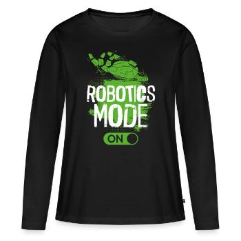 Robot Robotique Ingénieur Robotique Robotique - T-shirt manches longues Premium bio Femme - noir - Devant - Julia (174cm)