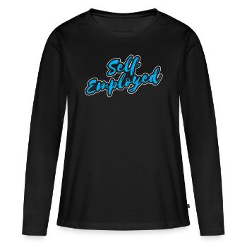 Self-employed freelancer Freelancer - Women's Premium Organic Long Sleeve Shirt - black - Front - Julia (174cm)