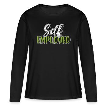 Self-employed freelancer Freelancer - Women's Premium Organic Long Sleeve Shirt - black - Front - Julia (174cm)