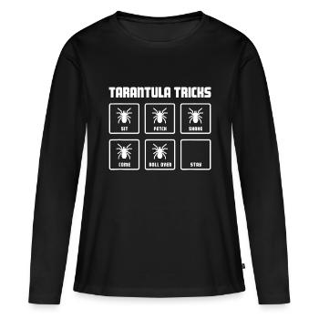 Pet Tarantula idea / Araignée Arachnide Arthropode - F - T-shirt manches longues Premium bio Femme - noir - Devant - Julia (174cm)