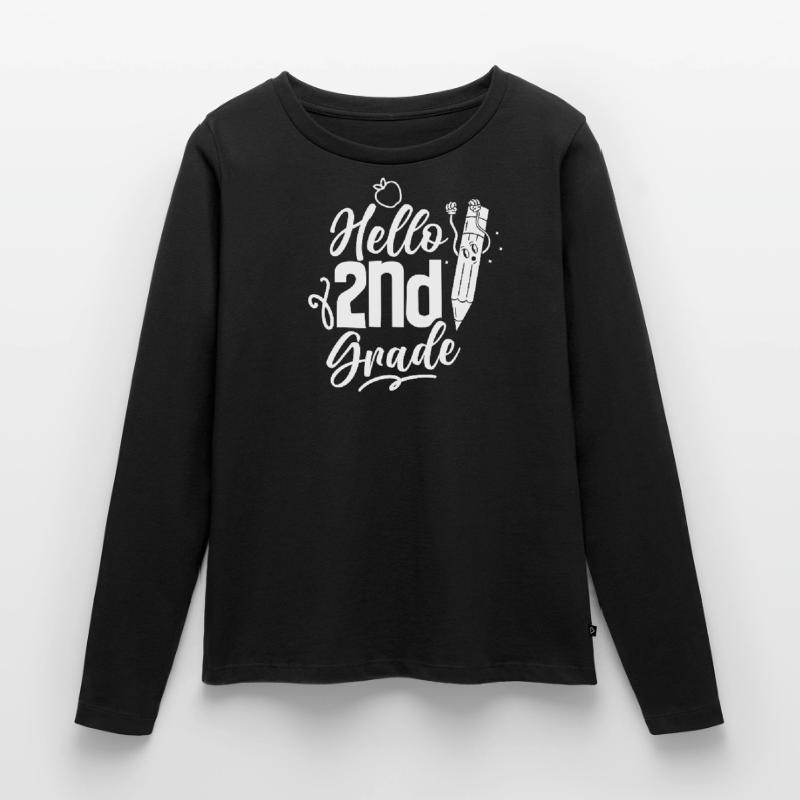 Hello 2nd Class Second Grader Second Class Women's Premium Organic Long Sleeve Shirt