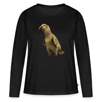 Kakapo - Le perroquet nocturne - T-shirt manches longues Premium bio Femme - noir - Devant - Julia (174cm)