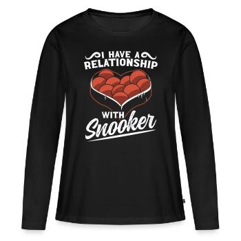 Relation de billard avec le billard de billard à 8 balles - T-shirt manches longues Premium bio Femme - noir - Devant - Julia (174cm)
