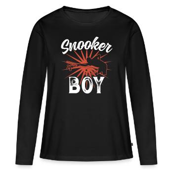 Snooker Boy Billiards Player 8 Ball Pool - T-shirt manches longues Premium bio Femme - noir - Devant - Julia (174cm)