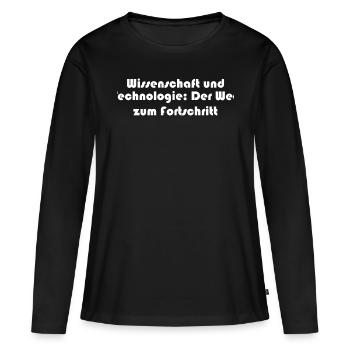 Wissenschaft - Wissenschaft und Technologie: Der - Frauen Premium Bio Langarmshirt - Schwarz - Vorne - Julia (174cm)