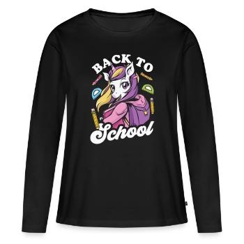 Back to School Back to School Back to School Teachers - Women's Premium Organic Long Sleeve Shirt - black - Front - Julia (174cm)