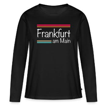 Frankfurt am Main - Women's Premium Organic Long Sleeve Shirt - black - Front - Julia (174cm)
