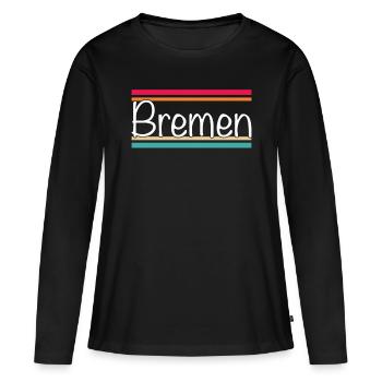 Brême - T-shirt manches longues Premium bio Femme - noir - Devant - Julia (174cm)
