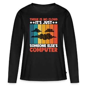 There Is No Cloud 18 - Frauen Premium Bio Langarmshirt - Schwarz - Vorne - Julia (174cm)