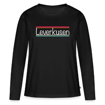 Leverkusen - T-shirt manches longues Premium bio Femme - noir - Devant - Julia (174cm)