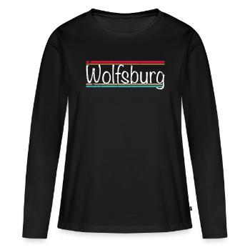 Wolfsburg - T-shirt manches longues Premium bio Femme - noir - Devant - Julia (174cm)