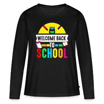 Welcome back to school Teachers Back to school - Women's Premium Organic Long Sleeve Shirt - black - Front - Julia (174cm)