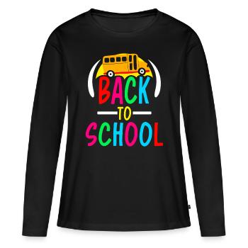 Back to School Back to School Back to School Teachers - Women's Premium Organic Long Sleeve Shirt - black - Front - Julia (174cm)