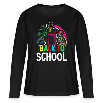 Back to School Back to School Back to School Teacher - Women's Premium Organic Long Sleeve Shirt - black - Front - Julia (174cm)