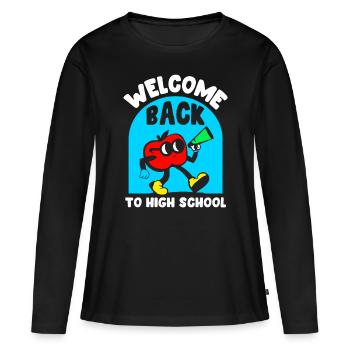 Welcome back to school Teachers Back to school - Women's Premium Organic Long Sleeve Shirt - black - Front - Julia (174cm)