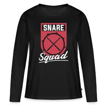 Caisse claire Caisse claire Snare Squad Instrument Drumming Batteur - T-shirt manches longues Premium bio Femme - noir - Devant - Julia (174cm)