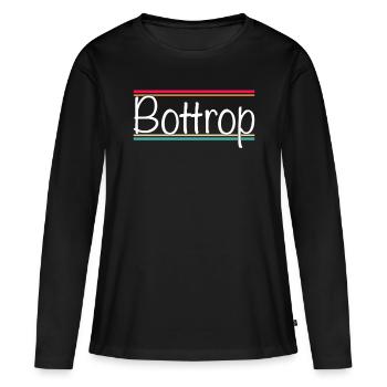 Bottrop - T-shirt manches longues Premium bio Femme - noir - Devant - Julia (174cm)