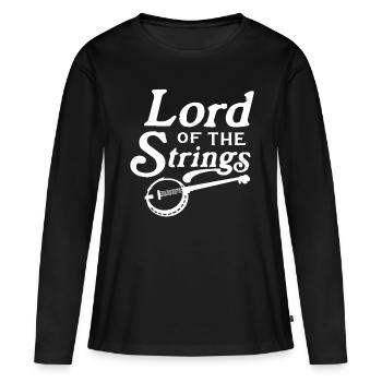 Chemises Banjo Pour Hommes Bluegrass Appalachia Folk - T-shirt manches longues Premium bio Femme - noir - Devant - Julia (174cm)