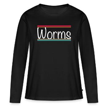 Vers - T-shirt manches longues Premium bio Femme - noir - Devant - Julia (174cm)