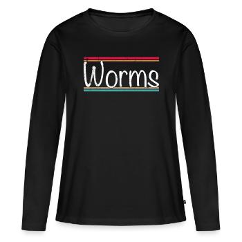 Vers - T-shirt manches longues Premium bio Femme - noir - Devant - Julia (174cm)