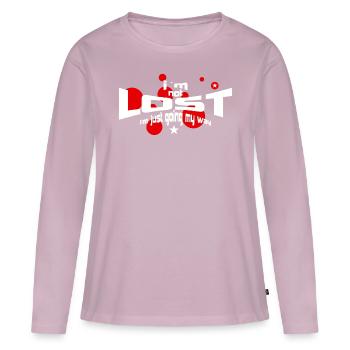 not lost - Women's Premium Organic Long Sleeve Shirt - dusky pink - Front - Julia (174cm)