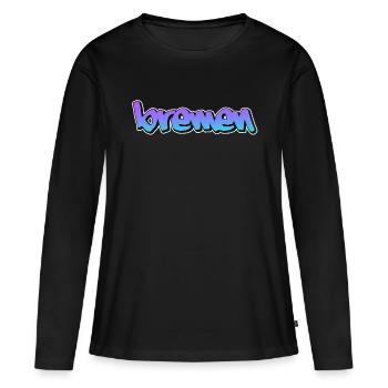 Brême - T-shirt manches longues Premium bio Femme - noir - Devant - Julia (174cm)