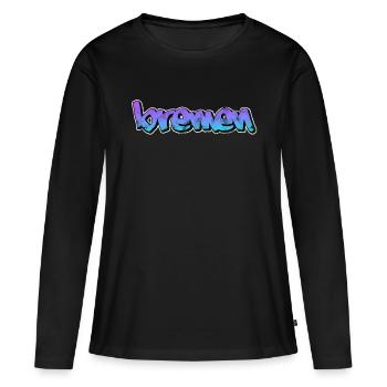 Brême - T-shirt manches longues Premium bio Femme - noir - Devant - Julia (174cm)