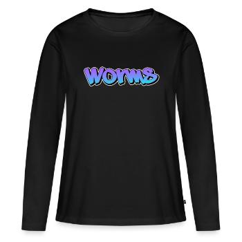 Vers - T-shirt manches longues Premium bio Femme - noir - Devant - Julia (174cm)