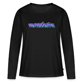Mannheim - T-shirt manches longues Premium bio Femme - noir - Devant - Julia (174cm)