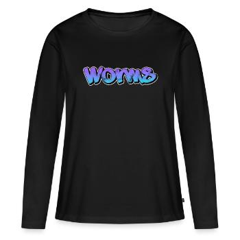 Vers - T-shirt manches longues Premium bio Femme - noir - Devant - Julia (174cm)