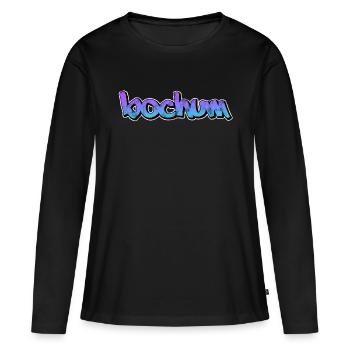 Bochum - Frauen Premium Bio Langarmshirt - Schwarz - Vorne - Julia (174cm)
