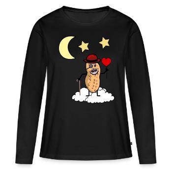 Peanut Grandpa Heaven Jensei’s Death Cloud Reincarnation - T-shirt manches longues Premium bio Femme - noir - Devant - Julia (174cm)