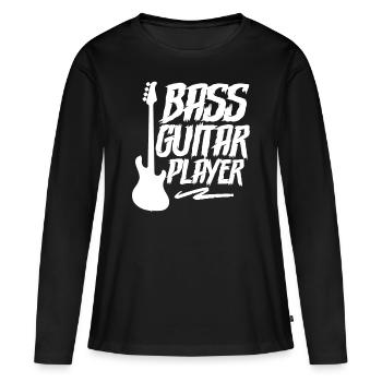 Guitariste basse Bassiste Musicien Basse Basse Guitare basse - T-shirt manches longues Premium bio Femme - noir - Devant - Julia (174cm)