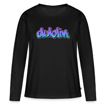 Dublin - T-shirt manches longues Premium bio Femme - noir - Devant - Julia (174cm)