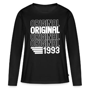 30. Geburtstag Jahrgang 1993 Original 1993 - Frauen Premium Bio Langarmshirt - Schwarz - Vorne - Julia (174cm)