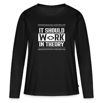 In theory, it should work code coding - Women's Premium Organic Long Sleeve Shirt - black - Front - Julia (174cm)