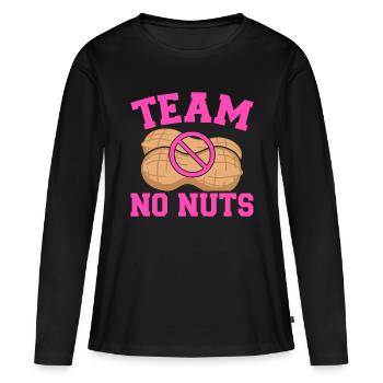 Gender Reveal Team No Nuts Girl Matching Family Ba - Frauen Premium Bio Langarmshirt - Schwarz - Vorne - Julia (174cm)